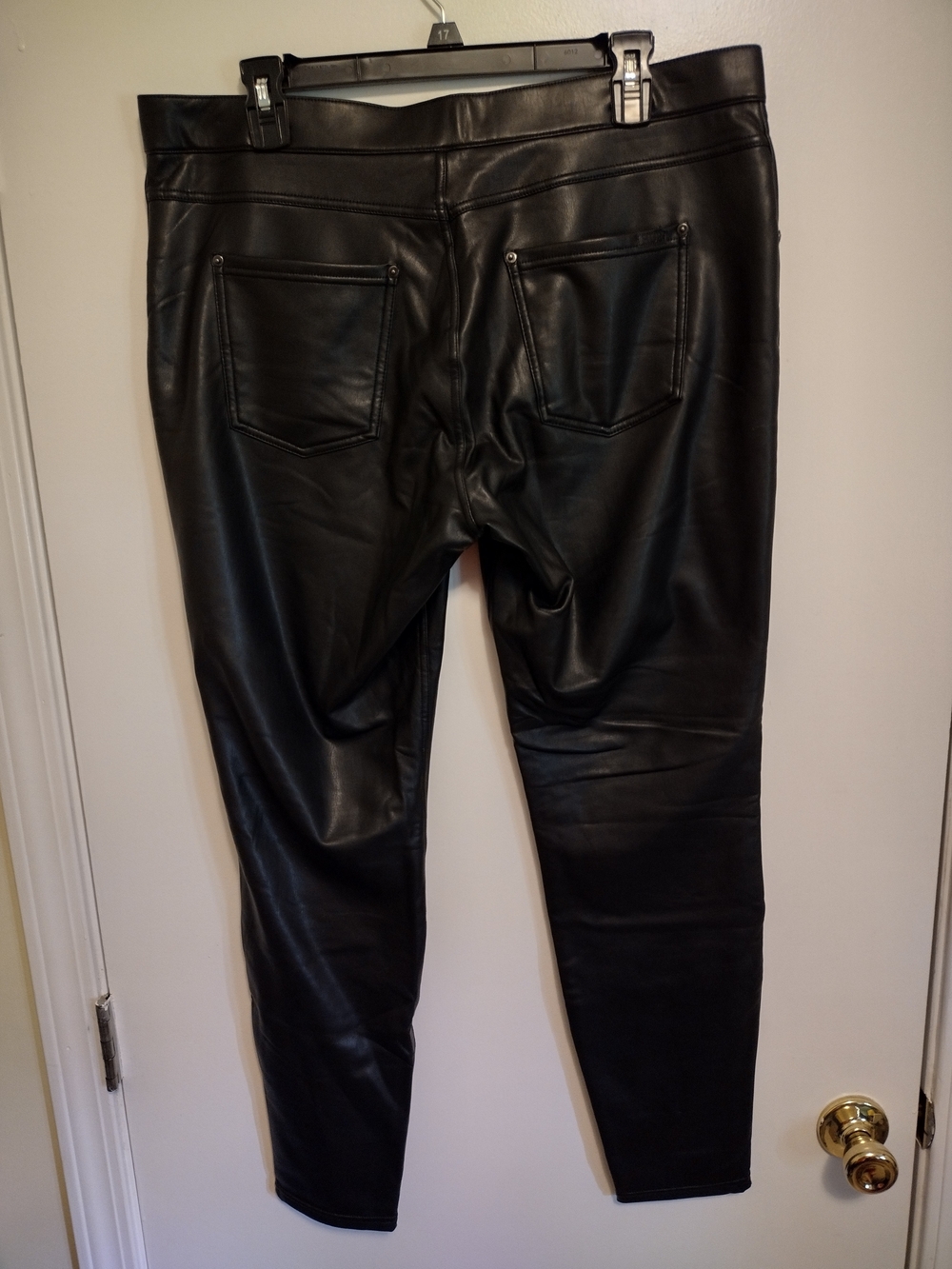 Black Faux Leather Pants - Picture 2 of 6